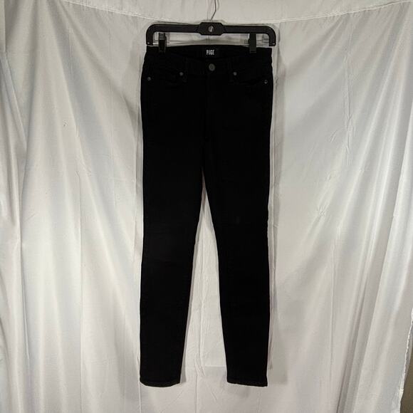 PAIGE Verdugo Ankle Black Skinny Jeans – Women’s 26x30, Stretch, Mid-Rise - Picture 1 of 6
